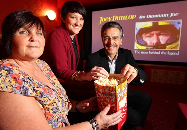 Linda Dunlop, Joanne Dunlop and Peter Duke during Tuesday’s screening (Brian Little/Presseye.com)